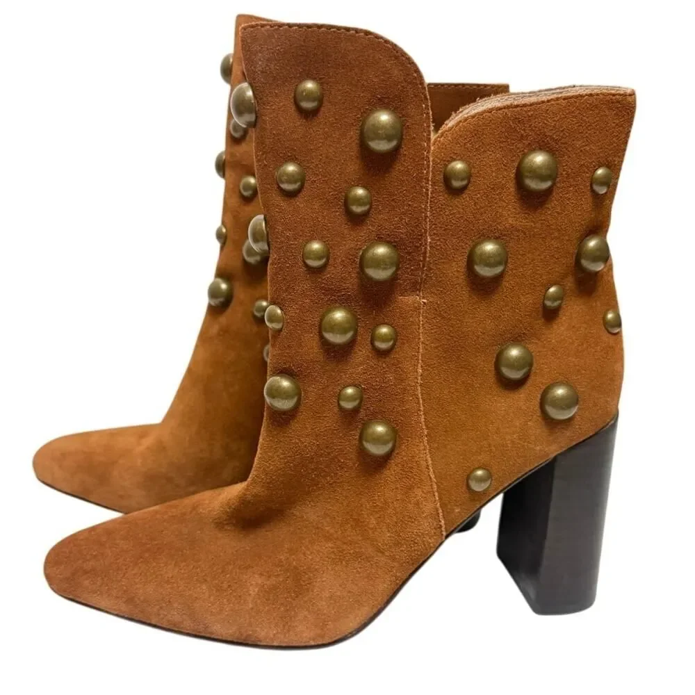 Cecelia New York Brace Stud Bootie in Cognac Sz. 8.5 - Picture 6 of 12